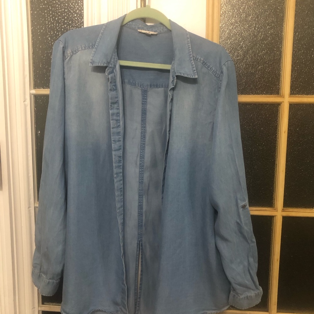 Light Blue 100% Lyocell Button-Down Shirt – Relaxed Fit
